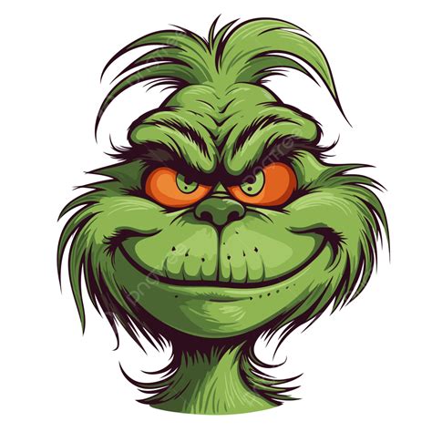 The Grinch Face Vector Sticker Clipart The Grinch Head Is Shown On A