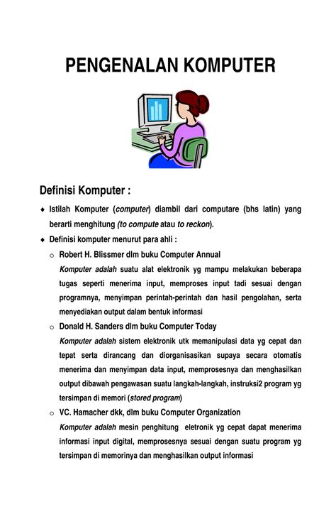 1 Pengenalan Komputer Pengenalan Komputer Definisi Komputer ♦