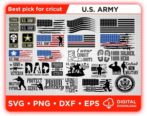 Military Svg Bundle Army Svg Army Veteran Svg Soldier Svg Etsy