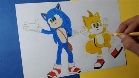 Dibujando A Sonic Y Tails Bailando Sonic 2 La Película Drawing