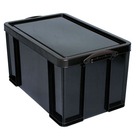 Mainstays 20 Gallon Latching Storage Container, Black Base and Lid, Set of 2