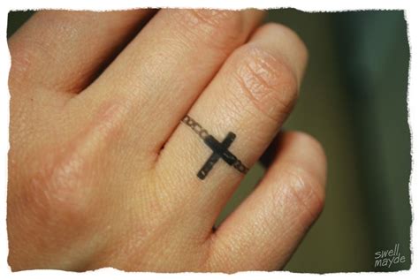 Cross Ring Tattoo