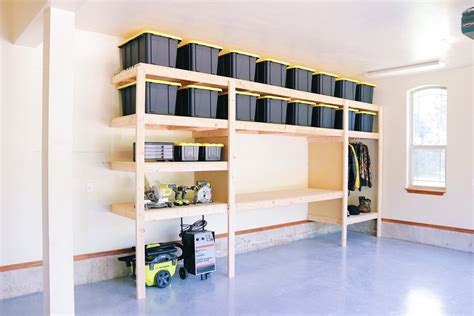 Simply Done Custom Wall of Garage Shelving simply organized Garage