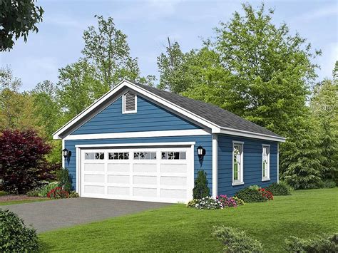 Plan 22136SL Detached 2Car Garage with Pergola Garage plans detached, Detached garage