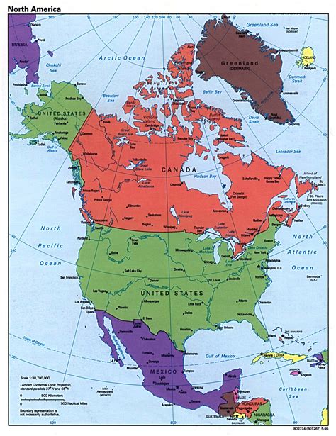 Large detailed relief map of North America. North America large