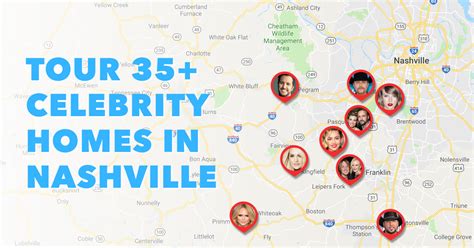 Map Of Country Stars Homes In Nashville