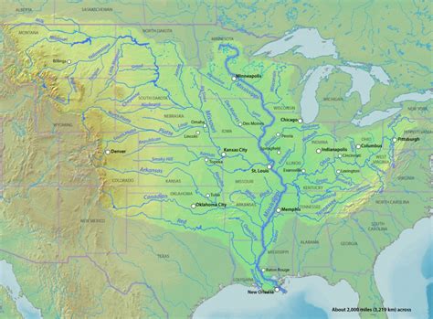 World Rivers Map Printable U.S. Major Rivers and Lakes (Outline Map