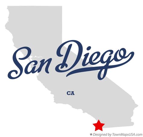 San Diego California Map