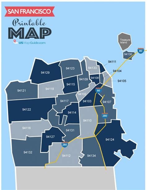 San Francisco Zip Codes Map