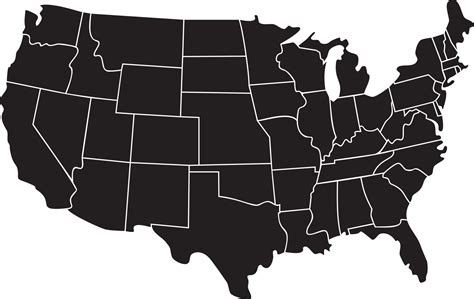 United States Map Vector