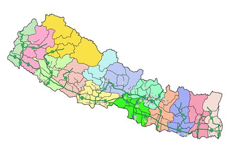 Detailed Clear Large Road Map of Nepal Ezilon Maps