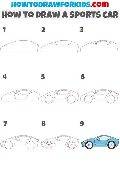 How to draw Sport car by on