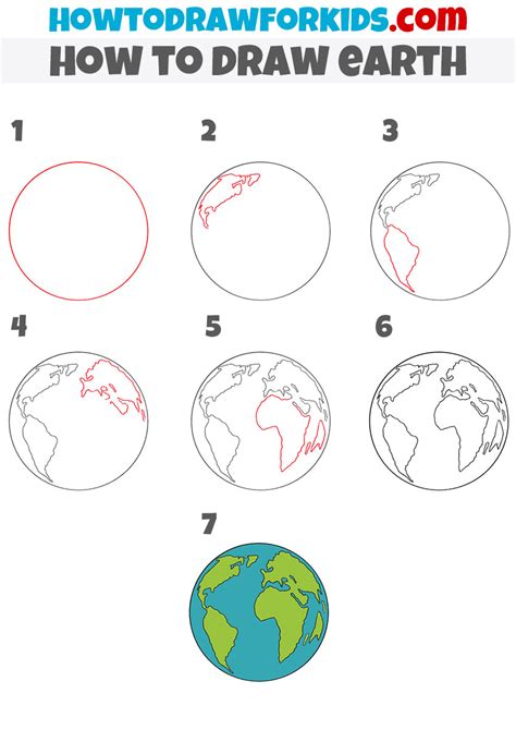 How to Draw the Earth Really Easy Drawing Tutorial