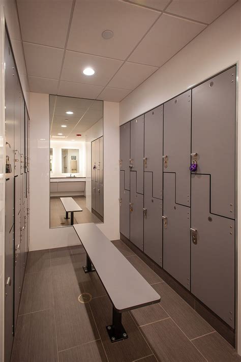 Hotel locker room design with CoeLux artificial skylight