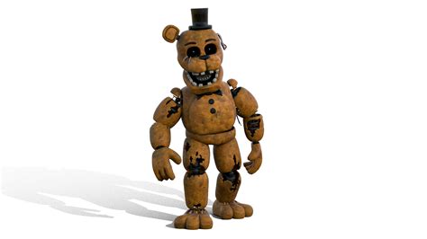 Pbr Transparent Background Hd Withered Golden Freddy With Shadow