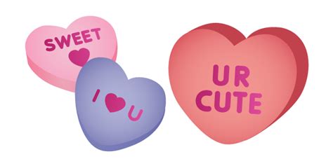 Transparent Candy Hearts