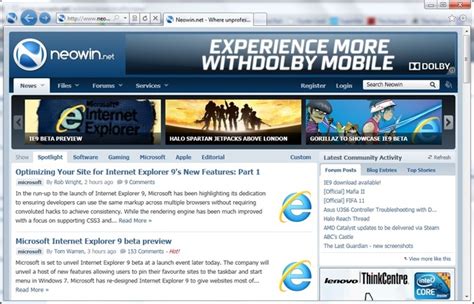 Internet Explorer 9 Beta Now Available For Download Neowin