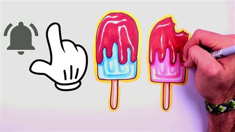 How To Draw A Popsicle Ice Cream Youtube