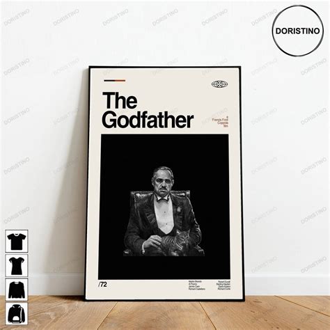 The Godfather Retro Movie Minimalist Art Retro Modern Vintage Ver