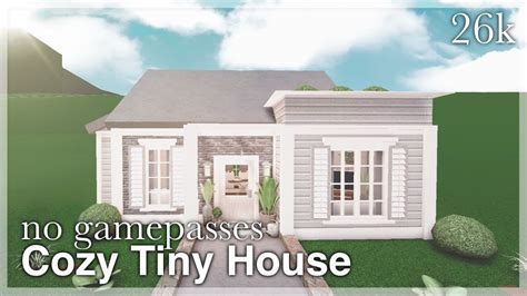 Bloxburg Cozy Tiny House Speedbuild No Gamepasses Youtube