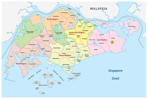 World Map Showing Singapore