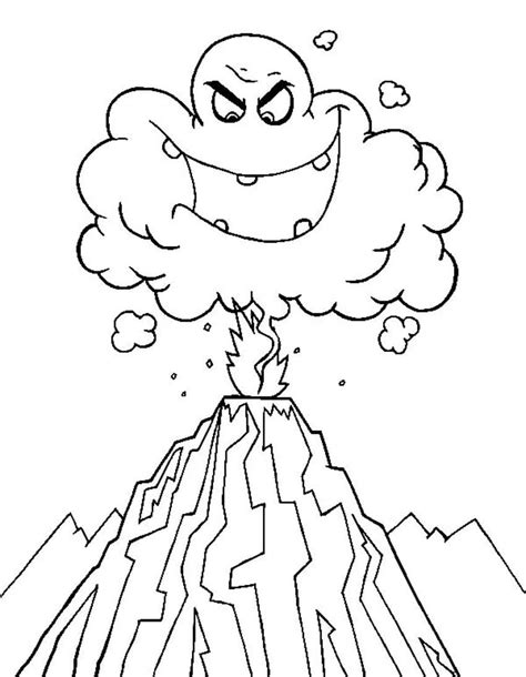 Coloriage Volcan En Colère Télécharger Et Imprimer Gratuit Sur