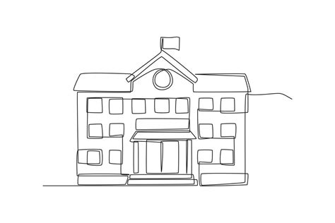 How To Draw A School Building Step By Step