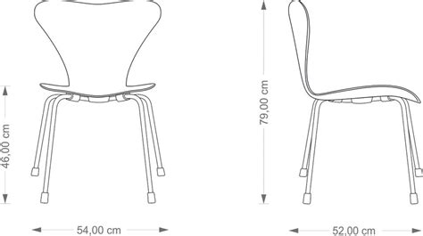 Arne Jacobsen Chair 3107 Technical Drawing Steelform The Best