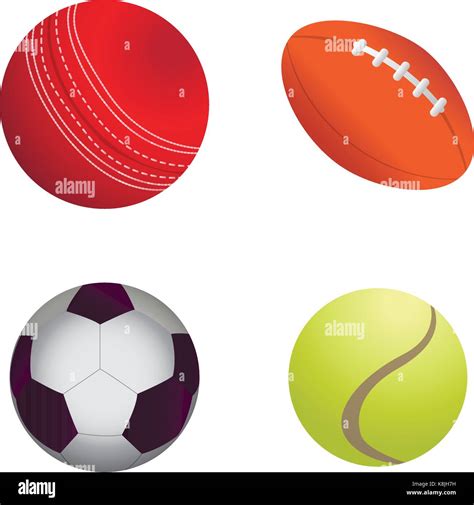 Set Of Sport Balls Stock Vector Image And Art Alamy