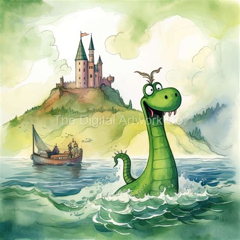 12 Designs Of Loch Ness Monster Clip Art 12 High Quality S Etsy Uk