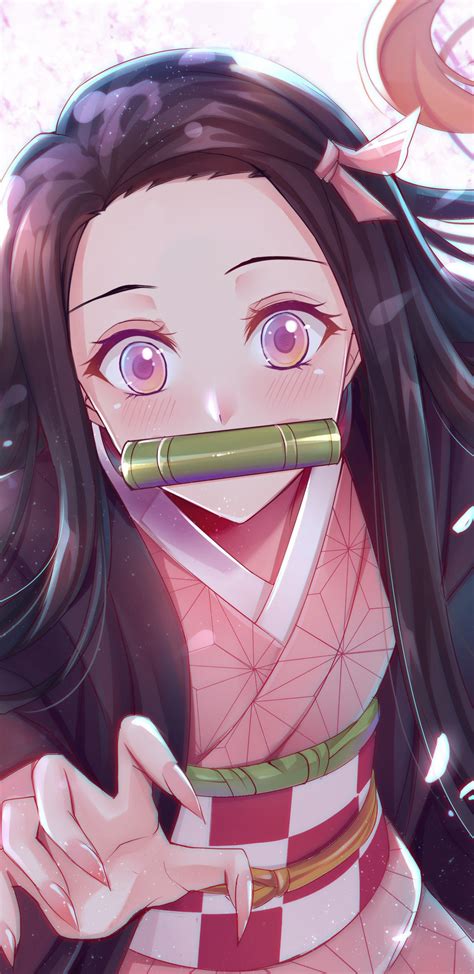 Download Wallpaper 1440x2960 Beautiful Anime Kamado Nezuko Samsung