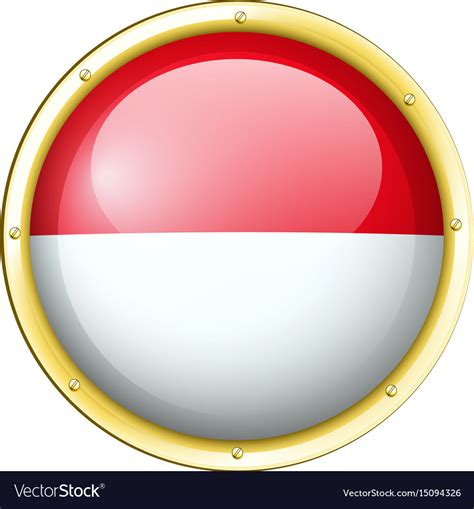 Indonesia Flag In Round Frame Royalty Free Vector Image