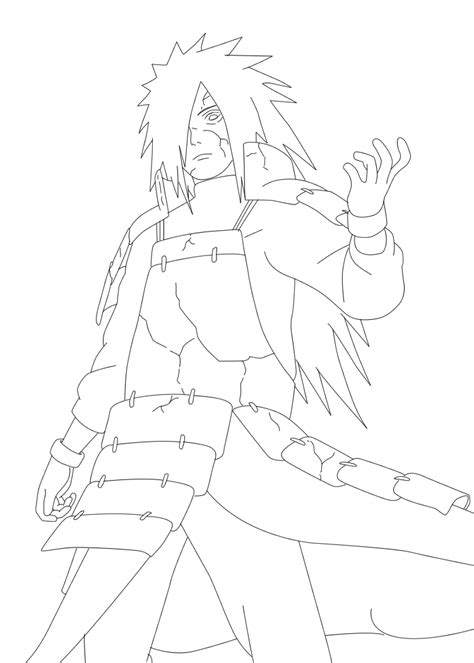 Naruto Storm 3 Madara Uchiha Lineart By Statt D On Deviantart