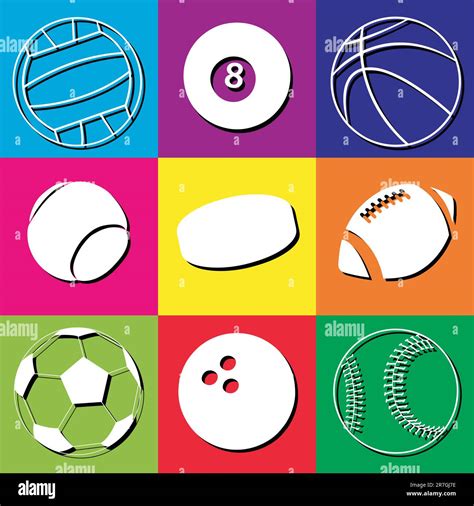 Vector Set Of Various Sport Balls Stock Vector Image And Art Alamy