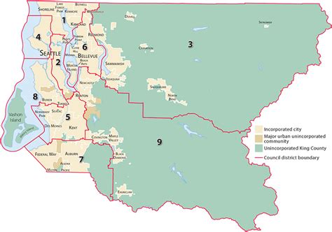 King County Map With Cities Maping Resources