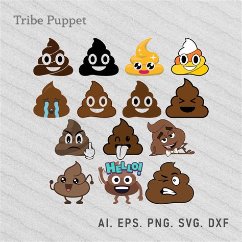 Poop Face Emoji Printable Poop Clipart For Cricut Poop Face Emoji Svg