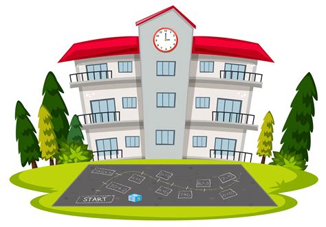 Isolated School Building Template 366469 Vector Art At Vecteezy