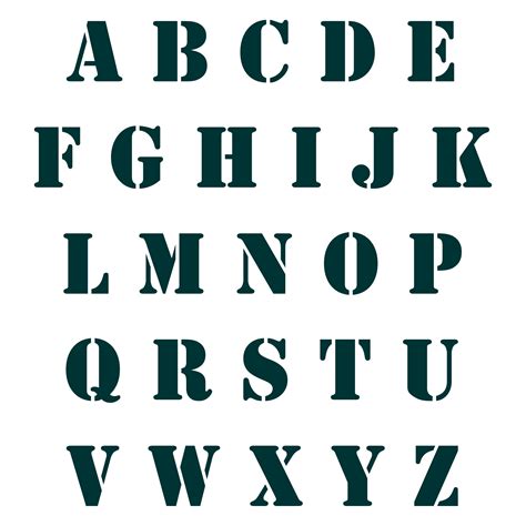 Free Large Printable Letter Stencils