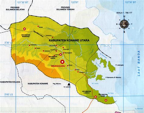 Peta Kota Peta Kabupaten Konawe Utara