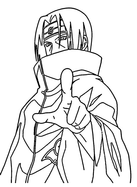 Itachi Uchiha To Print Coloring Page Free Printable Coloring Pages