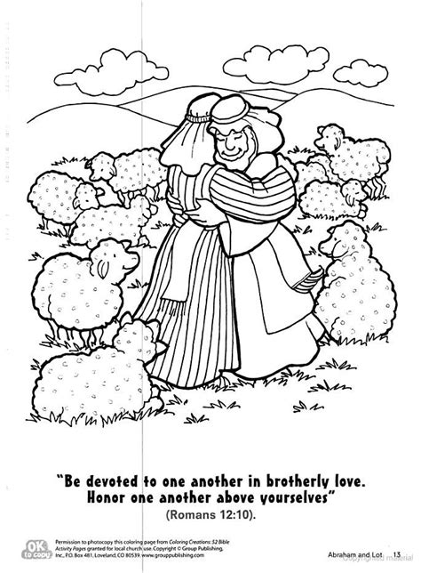 Even though abraham was older than lot and could have claimed the land he wanted, abraham graciously allowed lot to choose where he wanted to settle. Abraham Lot - Coloring Home