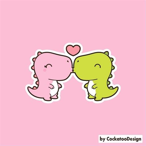 Kawaii Illustrations On Instagram “this T Rex Couple Are My Favourite