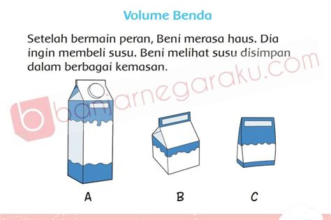 Mengukur Volume Benda Dengan Satuan Tidak Baku Kunci Jawaban Kelas