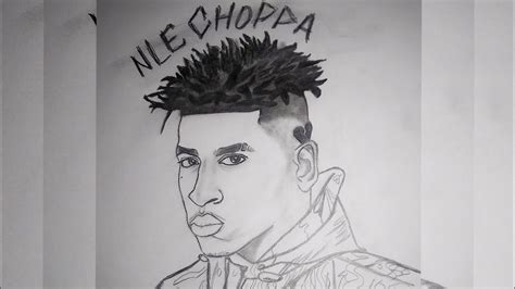 How To Draw Nle Choppa 💢🔫 Youtube