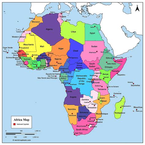 Africa Map With Countries Labeled Map Of Africa Pdf Printable