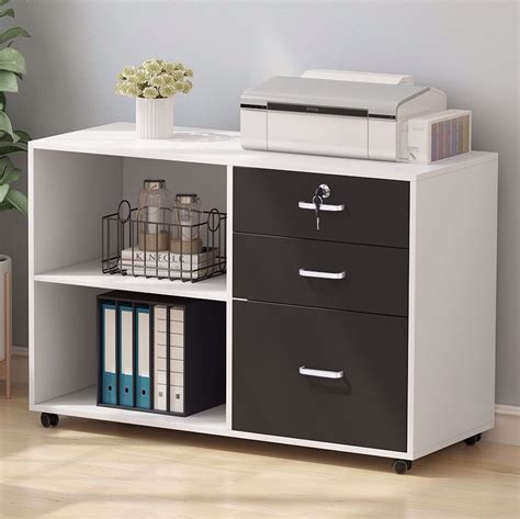 The basic filing cabinet has 270 item slots, but can only hold 1,755 items total. Tribesigns 3 Drawer Wood File Cabinets with Lock, Large ...