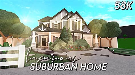 Roblox Bloxburg Luxurious Suburban Home Exterior House Build