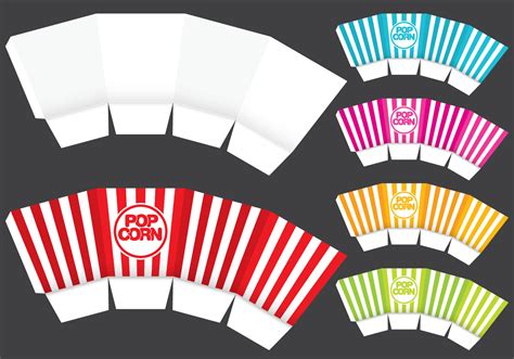 Popcorn Box Template 112419 Vector Art At Vecteezy