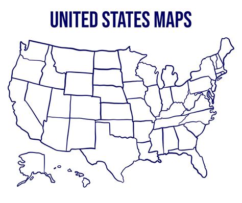 Map Of United States 15 Free Pdf Printables Printablee