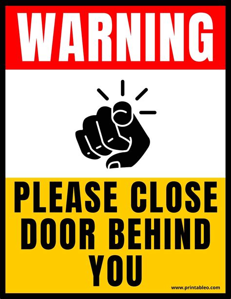 50 Printable Please Close Door Sign Printableocom